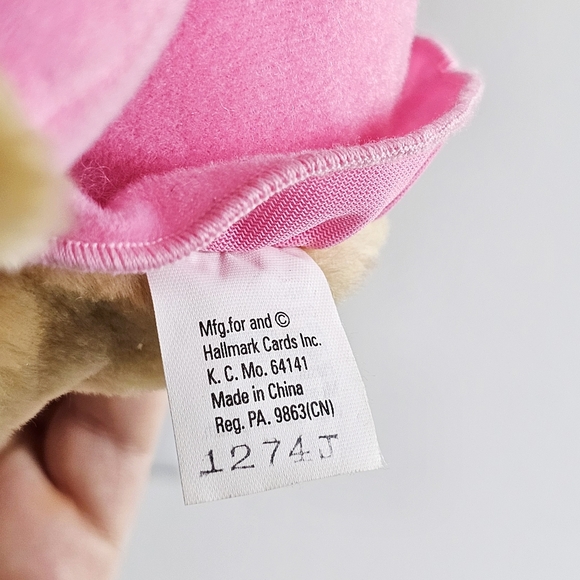 Vintage Hallmark "Love and Kiss" Magnetic Kissing Plush Bear 10" Valentines - Picture 5 of 11